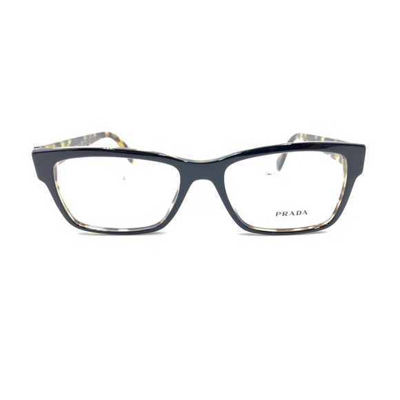 Prada VPR 15V NAI-1O1 Black Brown Tortoise Eyeglasses Frames 53-17 145 Italy - Picture 6 of 12